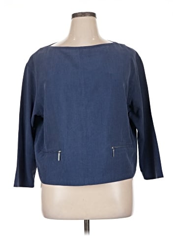 Linda Allard Ellen Tracy 3/4 Sleeve Silk Top (view 1)