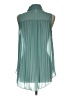 Xhilaration Teal Sleeveless Button-Down Shirt Size L - photo 2