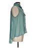 Xhilaration Teal Sleeveless Button-Down Shirt Size L - photo 4