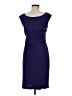 Connected Apparel Solid Purple Cocktail Dress Size 6 Petite - photo 2