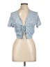 Shein Blue Short Sleeve Blouse Size 12 - photo 1