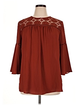Ava & Viv 3/4 Sleeve Blouse (view 1)