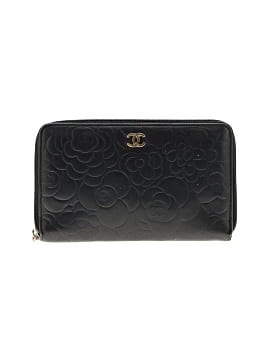 Chanel Leather Camellia Embossed Zip Around Wallet (view 1)