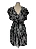 Unbranded 100% Rayon Stripes Black Casual Dress Size L - photo 1