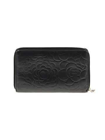 Chanel Leather Camellia Embossed Zip Around Wallet (view 2)