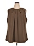 Soft Surroundings 100% Polyester Brown Sleeveless Blouse Size 1X - photo 1