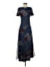 Talbots 100% Polyester Floral Blue Casual Dress Size 4 - photo 1