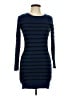 Kenar 100% Merino Stripes Blue Wool Dress Size L - photo 1