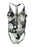 JoyLab Print Black One Piece Swimsuit Size S - photo 1