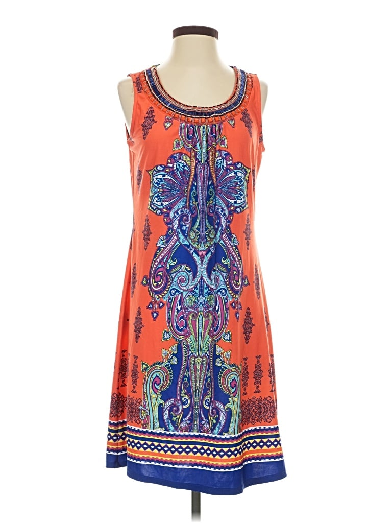 Pre-owned Ny Collection Casual Dress In Orange