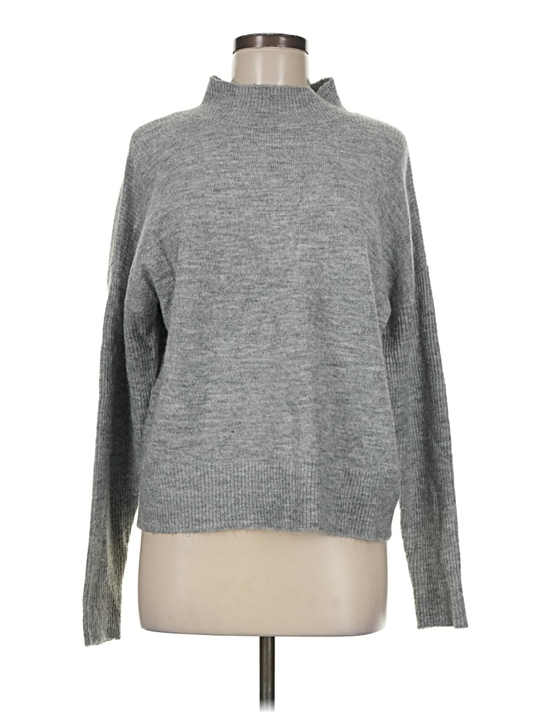 Pre-owned Time And Tru Turtleneck Sweater In Gray