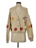 Zara Floral Ivory Cardigan Size S - photo 1