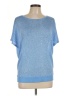 INC International Concepts Blue Short Sleeve Top Size L - photo 1