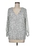 Nine West Silver 3/4 Sleeve Blouse Size M - photo 1