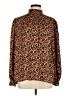 Tucker Animal Print Brown Blouse Size L - photo 1