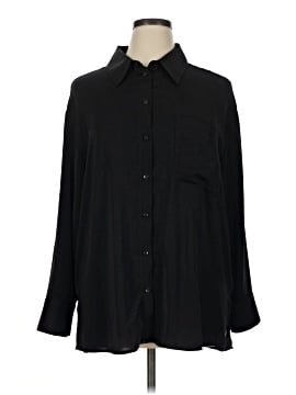 Open Edit Long Sleeve Button-Down Shirt (view 1)