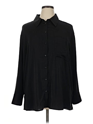 Open Edit Long Sleeve Button-Down Shirt (view 1)