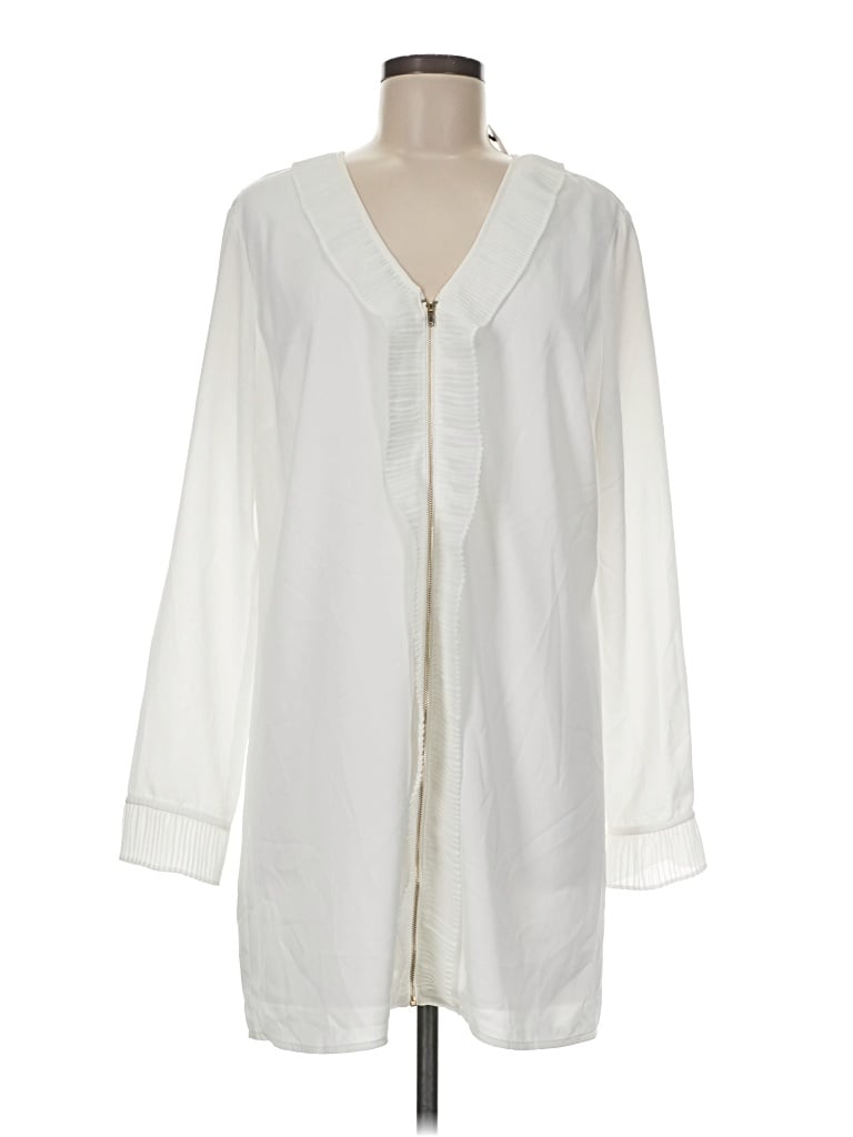 Pre-owned Sugar Lips Casual Dress In White