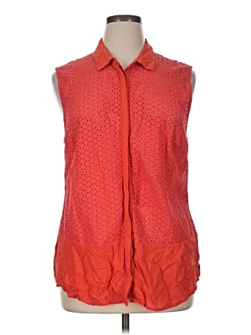Long Tall Sally Sleeveless Button-Down Shirt (view 1)
