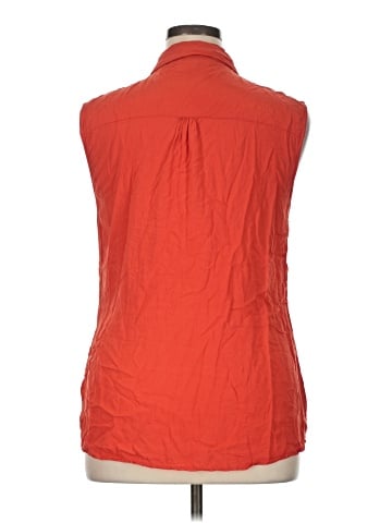 Long Tall Sally Sleeveless Button-Down Shirt (view 2)