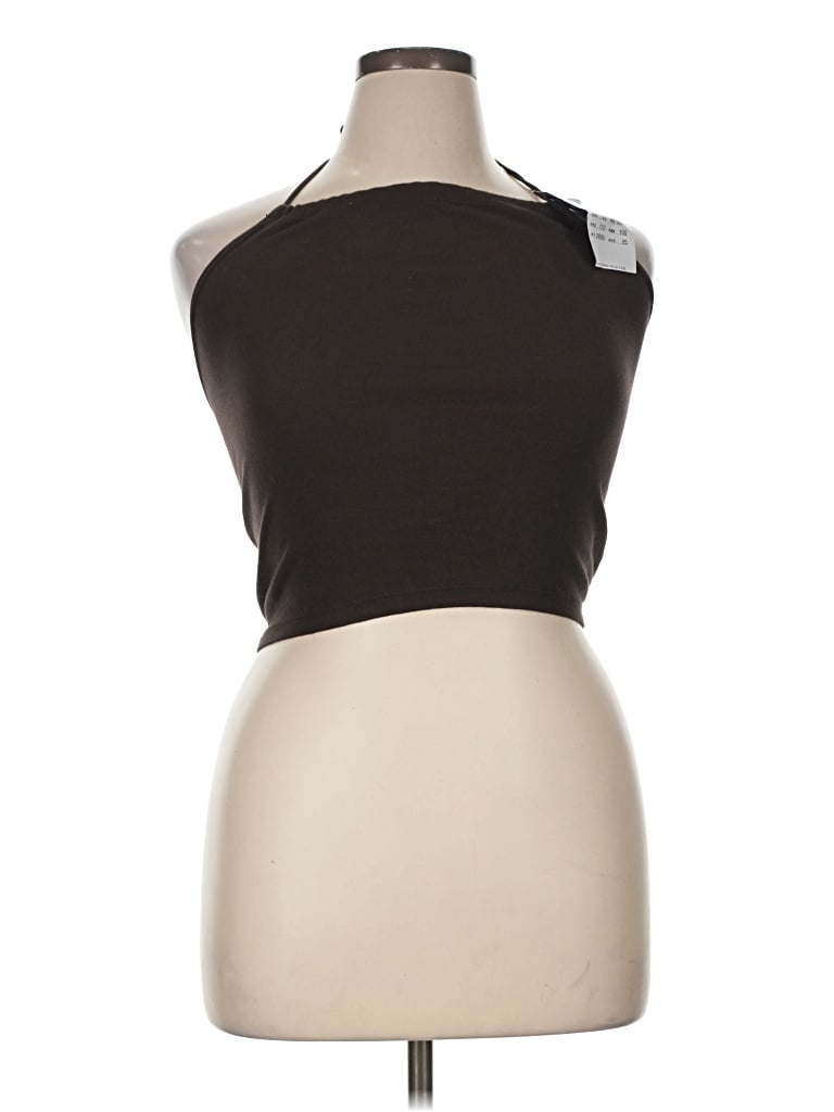 Pre-owned Brandy Melville Tank Top Brown Halter Neckline Tops