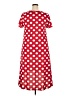 Lularoe Polka Dots Red Casual Dress Size 3X - photo 2