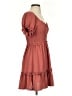 Evolutionary 100% Polyester Hearts Brown Casual Dress Size S - photo 4