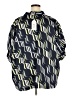 Universal Standard 100% Polyester Print Green 3/4 Sleeve Blouse Size 2XL - photo 2