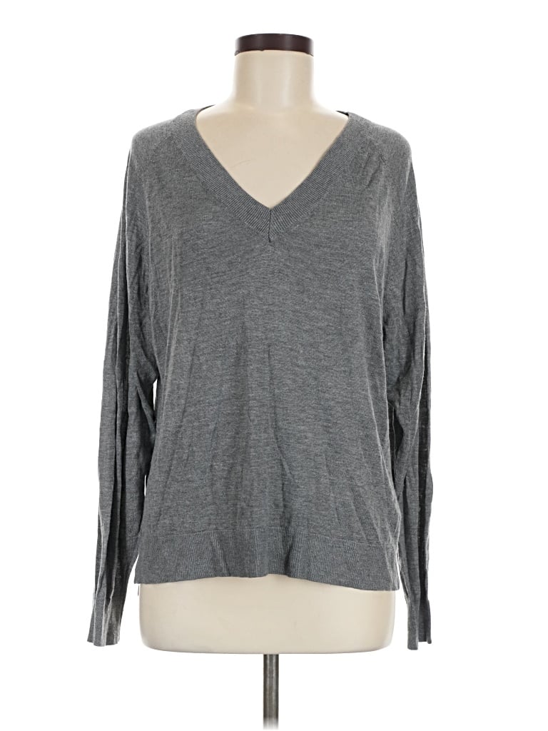 Pre-owned H&m Long Sleeve T-shirt In Gray