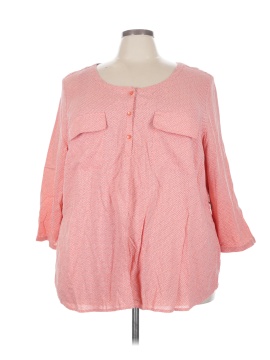 St. John's Bay 3/4 Sleeve Button Down Shirt