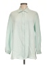 St. John 100% Silk Green Long Sleeve Silk Top Size 12 - photo 1