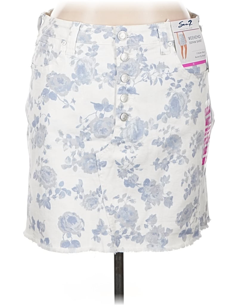 Seven7 Casual Skirt In White