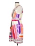 BCBGMAXAZRIA Graphic White Casual Dress Size S - photo 5