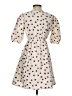 Sim & Sam 100% Cotton Polka Dots Ivory Casual Dress Size S - photo 2