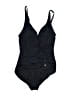 MICHAEL Michael Kors Solid Black One Piece Swimsuit Size 8 - photo 1