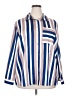 Unbranded Stripes Blue 3/4 Sleeve Button-Down Shirt Size XXXXL - photo 1