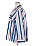 Unbranded Stripes Blue 3/4 Sleeve Button-Down Shirt Size XXXXL - photo 5
