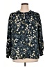 Papermoon Floral Teal Long Sleeve Blouse Size 1X - photo 1