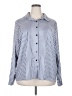 Unbranded 100% Polyester Stripes Blue Long Sleeve Blouse Size XXXXL - photo 1
