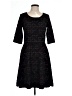 Max Studio Argyle Black Casual Dress Size L - photo 1
