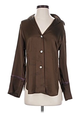 Vince. 3/4 Sleeve Silk Top (view 1)