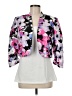 Black Label by Evan Picone 100% Polyester Floral Purple Pink Jacket Size 6 - photo 1