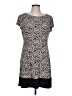 Connected Apparel Print Black Casual Dress Size 12 (petite) - photo 1