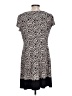 Connected Apparel Print Black Casual Dress Size 12 (petite) - photo 2