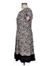 Connected Apparel Print Black Casual Dress Size 12 (petite) - photo 5