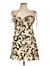 Réalisation 100% Silk Floral Gold Cocktail Dress Size L - photo 1