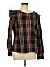 J.Crew Factory Store Plaid Black Long Sleeve T-Shirt Size L - photo 1