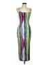 Assorted Brands Stripes Green Cocktail Dress Size L - photo 1