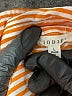 Jodifl 100% Polyester Stripes Orange Short Sleeve Blouse Size L - photo 7