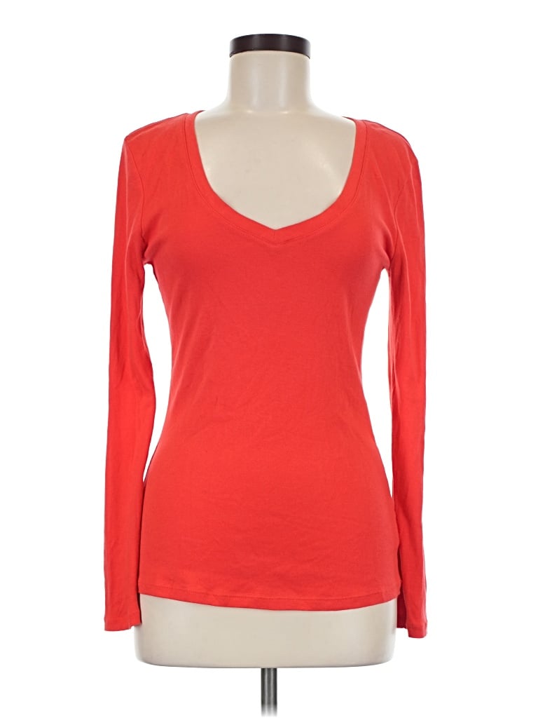Pre-owned Old Navy Long Sleeve T-shirt In Red